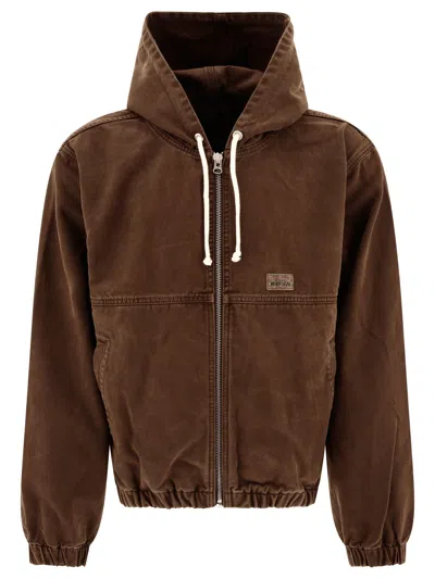 Stussy Work Jacket In Unlined Canvas Jackets Brown