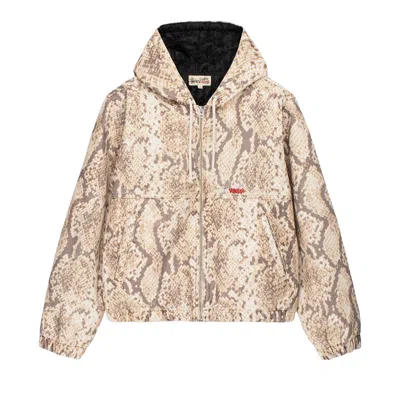 Pre-owned Stussy Work Jacket 'phyton' In Tan