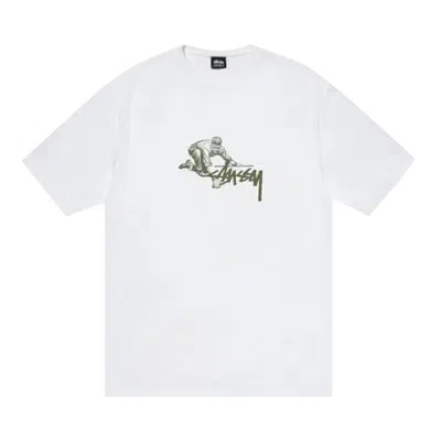 Pre-owned Stussy Worker Tee 'white' | Men's Size Onesize