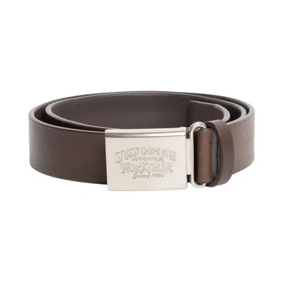 Pre-owned Stussy Workgear Buckle Belt 'brown' | Men's Size L/xl