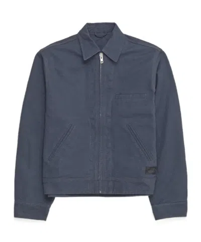 Stussy Stüssy Workgear Collared Zip Jacket In Blue