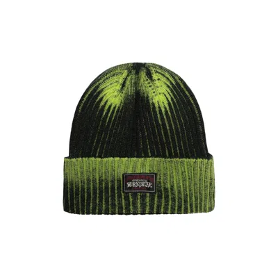 Pre-owned Stussy Workgear Spray Cuff Beanie 'lime' | Green | Men's Size Onesize
