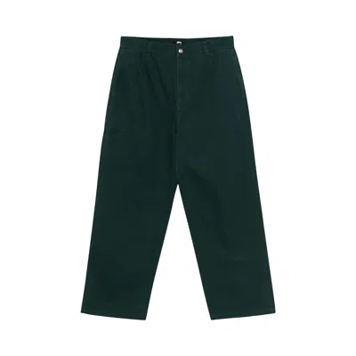 Pre-owned Stussy Workgear Trouser Twill 'spruce' | Green | Men's Size 28
