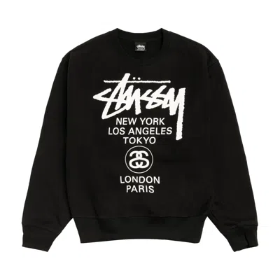 Pre-owned Stussy World Tour Crew 'black' | Men's Size S
