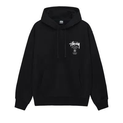 Pre-owned Stussy World Tour Hoodie 'black'