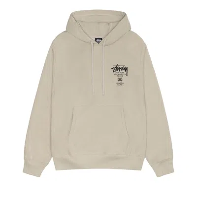 Pre-owned Stussy World Tour Hoodie 'khaki' In Tan