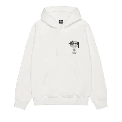 Pre-owned Stussy World Tour Hoodie 'natural' In White