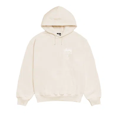 Pre-owned Stussy World Tour Hoodie Pigment Dyed 'natural' | Cream | Men's Size L In White