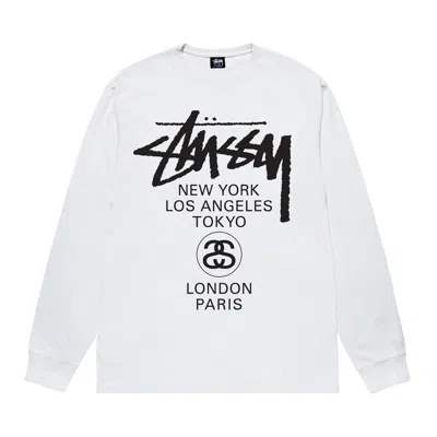 Pre-owned Stussy World Tour Long-sleeve Tee 'white' | Men's Size Xl