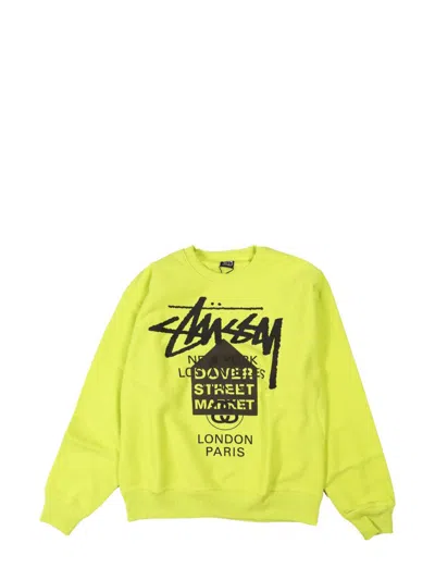 Stussy World Tour Sweatshirt In Keylime