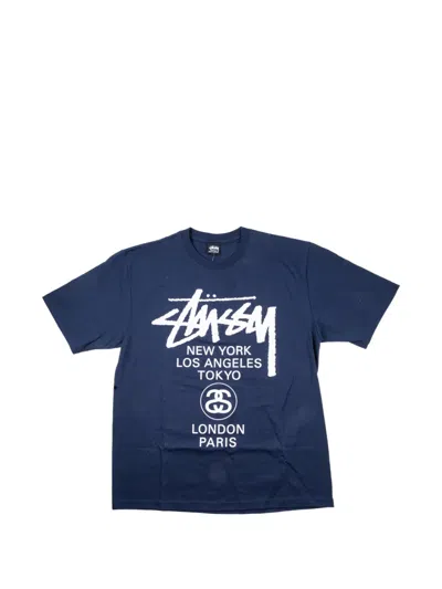 Stussy World Tour T-shirt In Purple