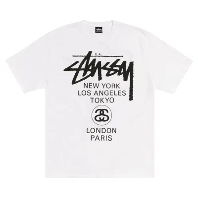 Pre-owned Stussy World Tour Tee 'white' | Men's Size S