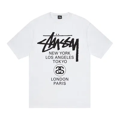 Pre-owned Stussy World Tour Tee 'white' | Men's Size Xxl