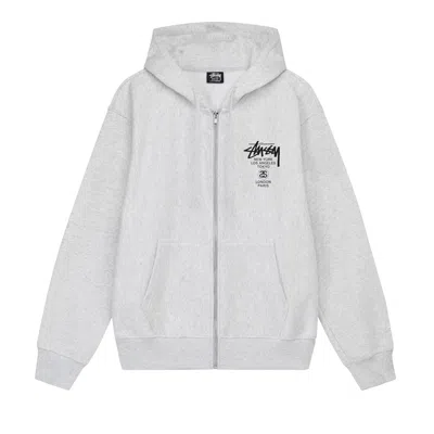 Pre-owned Stussy World Tour Zip Hoodie 'black'
