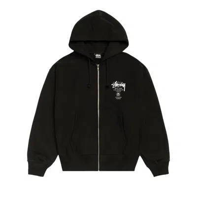Pre-owned Stussy World Tour Zip Hoodie 'black' | Men's Size Xl