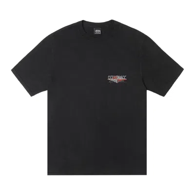 Pre-owned Stussy Worldwide Diamond Tee Pigment Dyed 'black' | Men's Size L