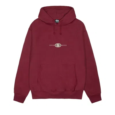 Pre-owned Stussy Worldwide Dot Hoodie 'wine' | Red | Men's Size L