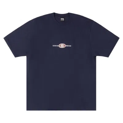 Pre-owned Stussy Worldwide Dot Tee 'navy' | Blue | Men's Size M