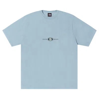 Pre-owned Stussy Worldwide Dot Tee 'slate' | Blue | Men's Size L
