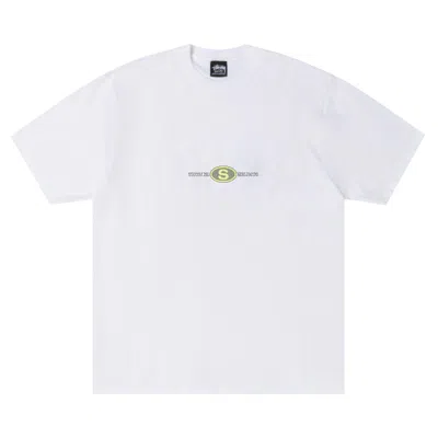 Pre-owned Stussy Worldwide Dot Tee 'white' | Men's Size M