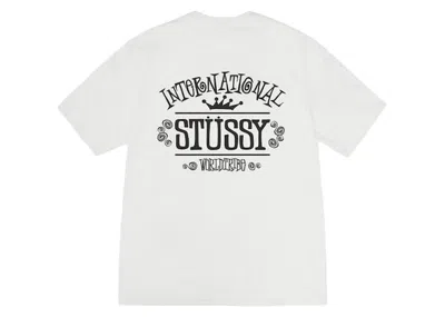 Pre-owned Stussy Worldwide Pigment Dyed Tee Shirt In Natural In Brown