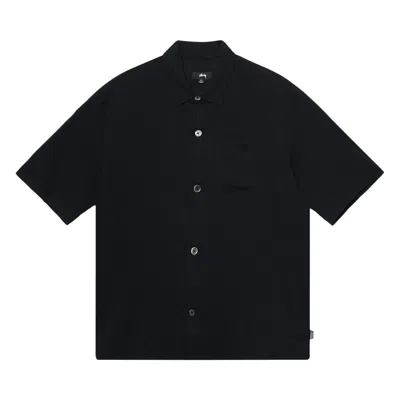 Pre-owned Stussy Wrinkly Gingham Short-sleeve Shirt 'black'