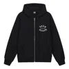 Stussy X Born X Raised Logo Zip Hoodie 'black'