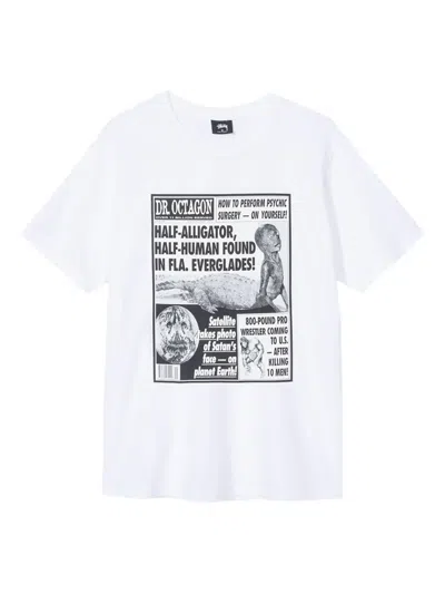 Stussy X Bulk Record 1996 Dr. Octagon Graphic T-shirt In White