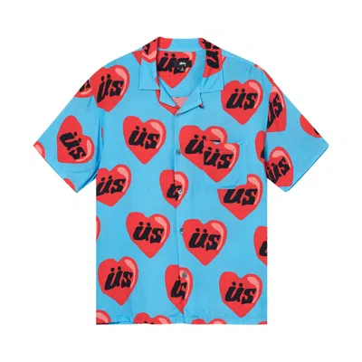 Pre-owned Stussy X Cactus Plant Flea Market Heart Short-sleeve Shirt 'blue'