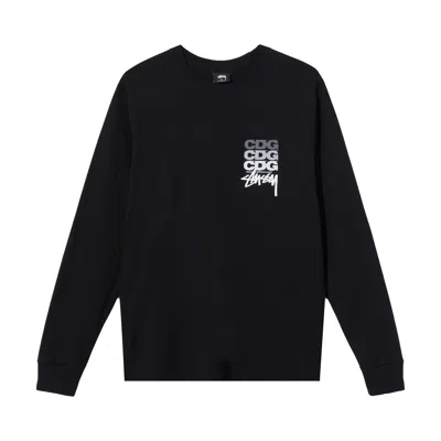 Pre-owned Stussy X Comme Des Garçons Dot Long-sleeve T-shirt 'black'