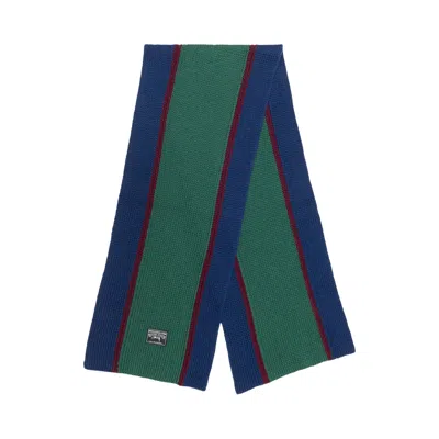 Pre-owned Stussy X Denim Tears Knitted Stripe Scarf 'green' | Men's Size Onesize