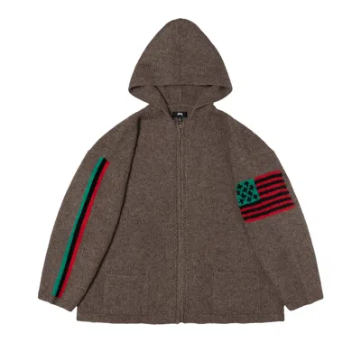 Pre-owned Stussy X Denim Tears Sweater 'grey' In Brown