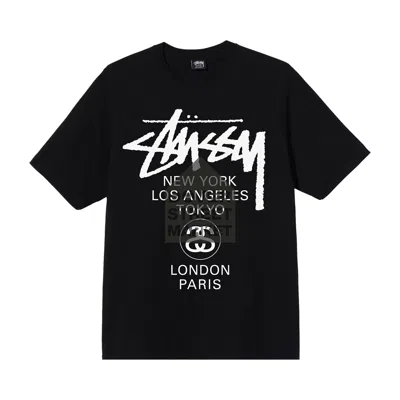 Pre-owned Stussy X Dover Street Market World Tour Tee 'black'