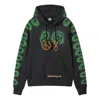 Stussy X Dries Van Noten Embroidered Hoodie 'black' In Green