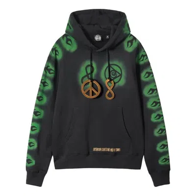 Stussy X Dries Van Noten Embroidered Hoodie 'black' In Green