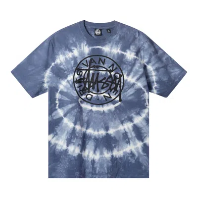 Pre-owned Stussy X Dries Van Noten Tie Dye Tee 'blue' | Men's Size L