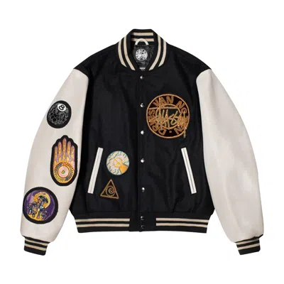 Pre-owned Stussy X Dries Van Noten Varsity Jacket 'black'