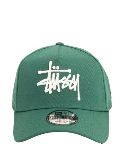 Stussy X New Era 9forty Basic Strapback Cap In Green