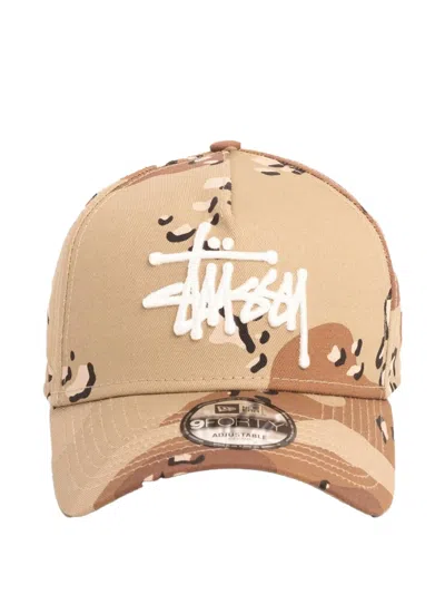 Stussy X New Era 9forty Basic Strapback Cap In Neutral