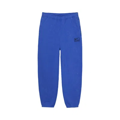 Pre-owned Stussy X Nike Acid Wash Fleece Pant 'blue'