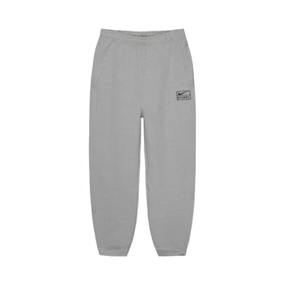 Pre-owned Stussy X Nike Fleece Pant 'dark Grey Heather' | Men's Size L In Gray