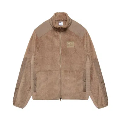 Pre-owned Stussy X Nike Full Zip Fleece 'pine Nut' | Tan | Men's Size Xxl In Brown