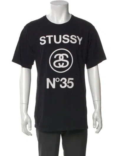 Pre-owned Stüssy X Nike Graphic Print Crew Neck T-shirt In Black