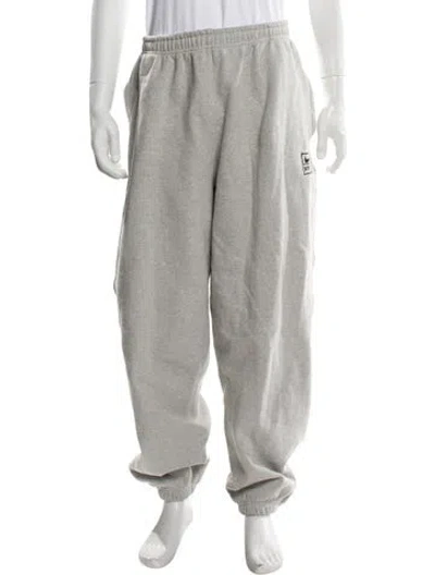 Pre-owned Stüssy X Nike Graphic Print Lounge Bottoms In Gray