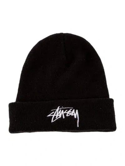 Pre-owned Stüssy X Nike Logo Beanie In Black