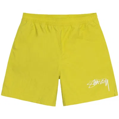 Pre-owned Stussy X Nike Nylon Short 'high Voltage' In Yellow