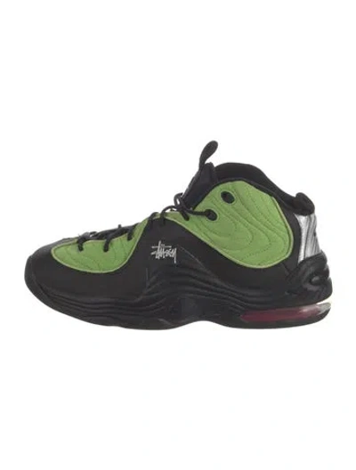 Pre-owned Stüssy X Nike Suede Colorblock Pattern Sneakers In Green