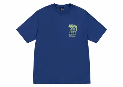 Pre-owned Stussy X Our Legacy Ol Surfman Pigment Dyed Tee Shirt In Blueberry