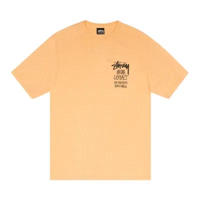 Pre-owned Stussy X Our Legacy Work Shop 8 Ball Yin Yang Tee 'peach' In Yellow
