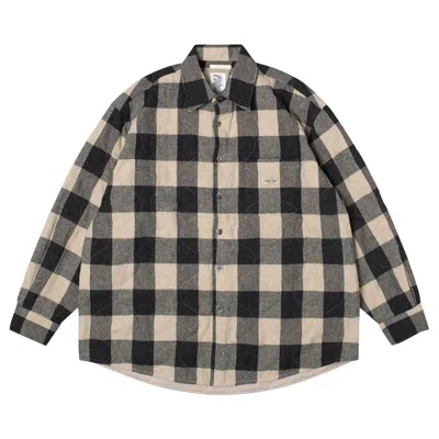 Pre-owned Stussy X Our Legacy Work Shop Borrowed Jacket 'grey/beige Check' In Multi-color